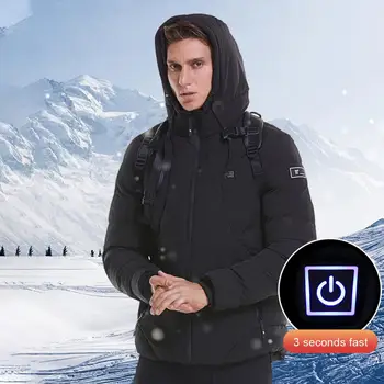 

Fashion Men Women Electric Heated Jacket Heating Waistcoat USB Thermal Warm Cloth Feather Hot Sale Plus Size Winter Jacket