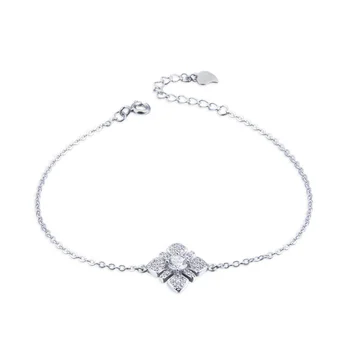 

15 Cm Wholesale Bracelet Flower S925 Sterling Silver Bracelet Simple Fashion Small Fresh and Elegant Wedding Bracelet with Box