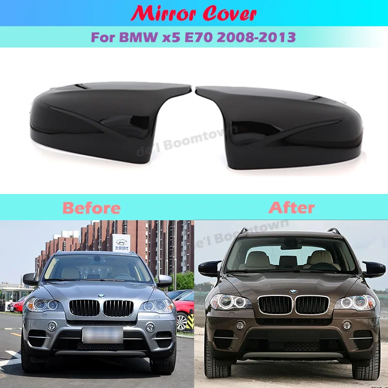

New Car Side Wing Mirror Cover For BMW x5 E70 2008 2009 2010 2011 2012 2013 Rear-View Cover Caps Black high quality types