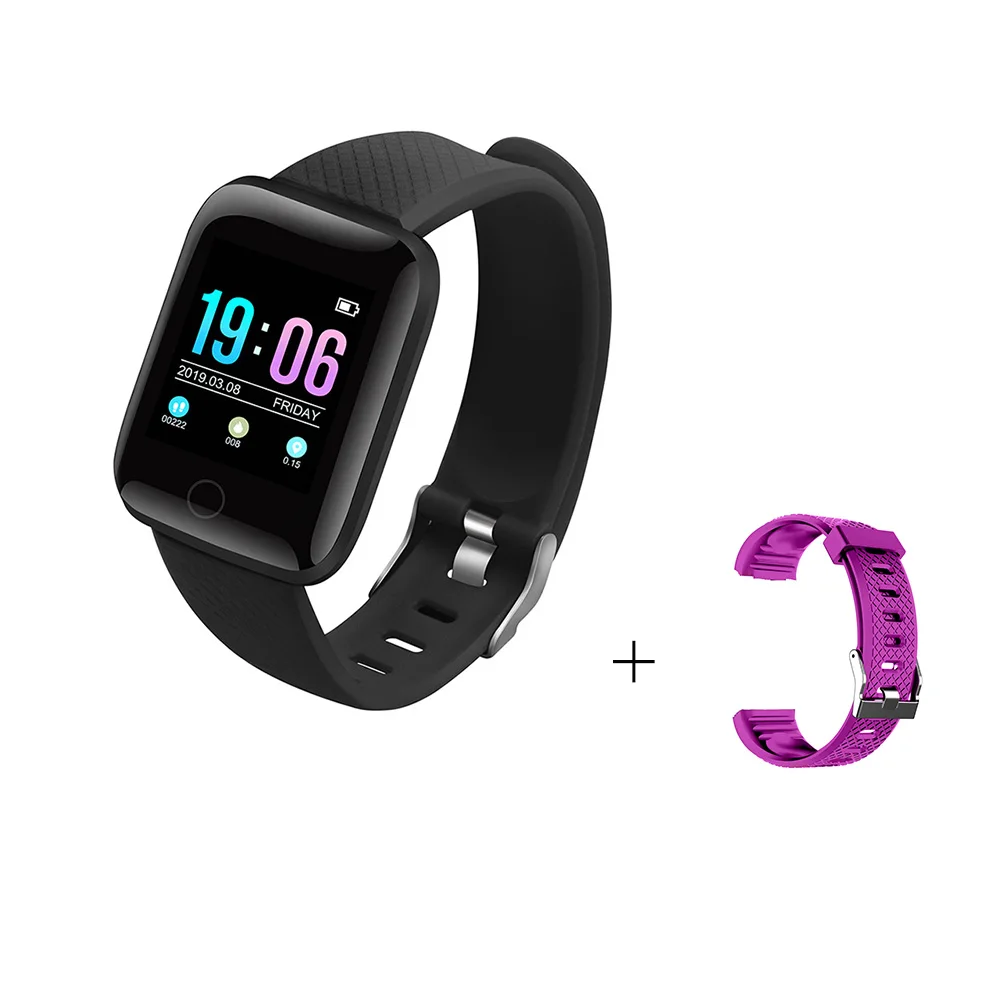 LEMFO 1,3 дюймов Смарт-часы для мужчин IP67 водонепроницаемый монитор сердечного ритма Smartwatch для женщин для Android IOS PK Apple Watch - Цвет: Black Purple