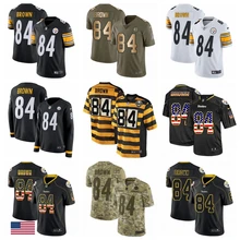 Питтсбург Качественная мужская коричневая майка Steelers Antonio