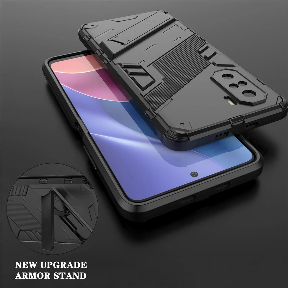 Armor Bracket Case For Xiaomi Mi 11 10t 10 Lite Poco X3 Nfc Case For Redmi K40 Pro K30 Note 7 9 Pro Max 9c 9t Stand Back Cover Phone Case Covers Aliexpress