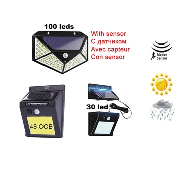 

Solar outdoor light of garden LED Street Light Sensor foco Solar Power Lamp waterproof Garden security spotlight free shipping i