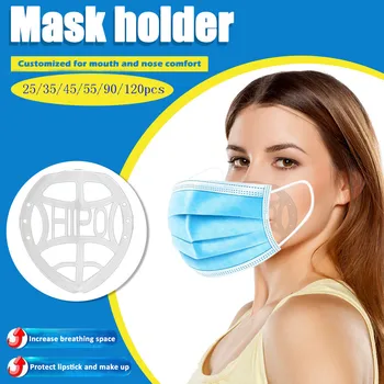 

25/120 Pc Silicone Mask Holder Increases 3d Breathable Valve Mouth Mask Support Mask Bracket Space To Help Breathing Se6