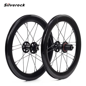 

SILVEROCK Bicycle Aluminum Disc Brake Wheels High Profile 40mm 16 "1 3/8" 349 100/135 for GUST Disc Folding Bike Noise Wheels