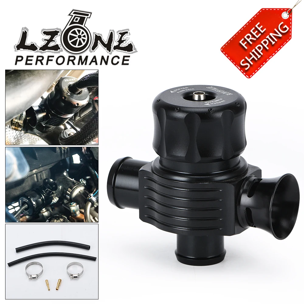 - Turbo Diverter Dump Blow Off Valve Dual Port with Adapter and horn outside For VW MK4 Golf Polo GTI 1.8T Saab Turbo