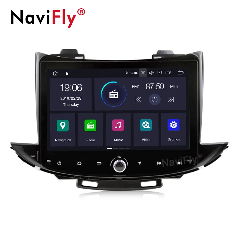 Discount NaviFly Auto navigation Android 9.0 Car radio GPS Navigation For Chevrolet TRAX 2016 2017 2018 car multimedia stereo navigation 2