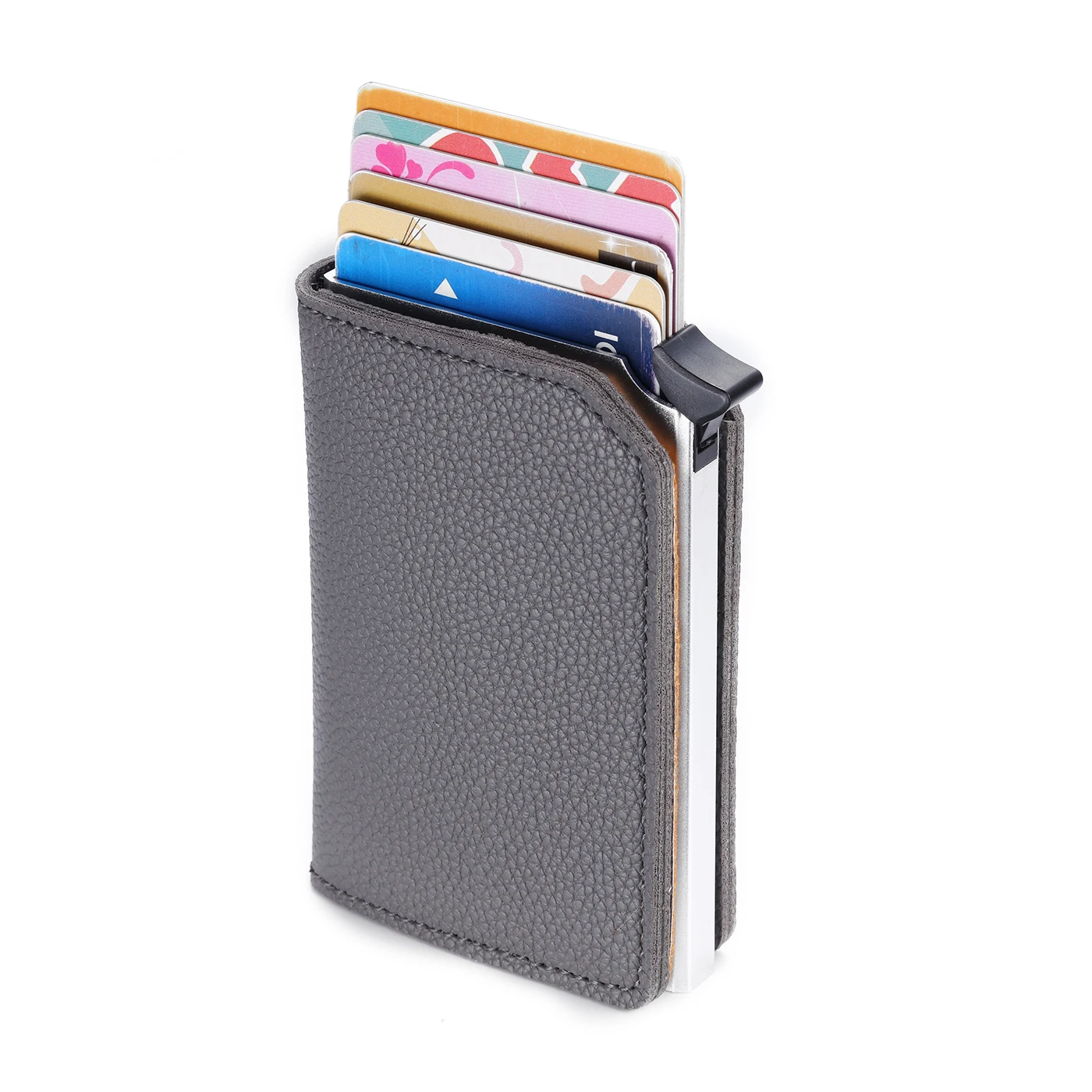 BISI GORO Carbon Fiber Anti-theft Card Holder RFID Pop-up Clutch Multi Men and Women Unisex Card Case Multi Smart Wallet