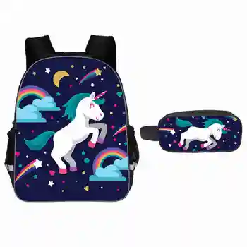 

11/13/16 Inch Cartoon Unicorn School Bag Sets for Girls Cute Student Kids Schoolbag Primary Child Bookbag Mochila Escolar