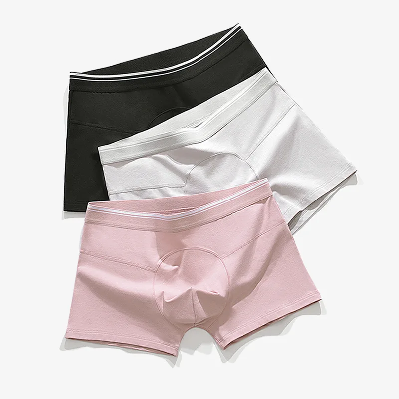 

Men's Cotton Briefs At Midwaist Square Corner Breathable Anti-bacterial Corners