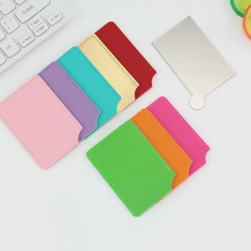 1PC Stainless Steel Portable Travel Shatter-proof Cosmetic Mirror Makeup with Carry Sleeve Birthday Gift Unbreakable | Красота и