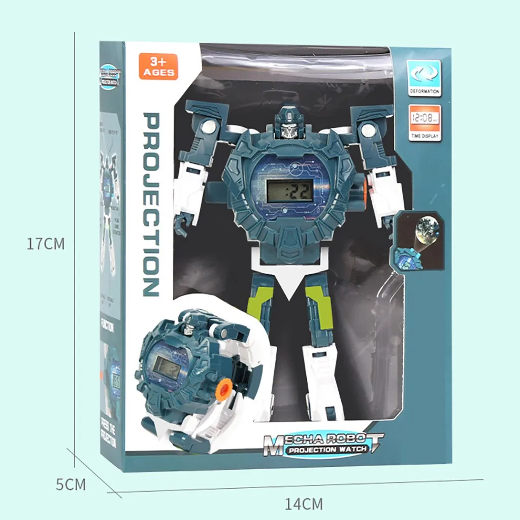 Трансформеры игрушки робот часы 3в1 проекция детские цифровые наручные часы деформация спасательные робот игрушки электронный обучающий подарок# g5