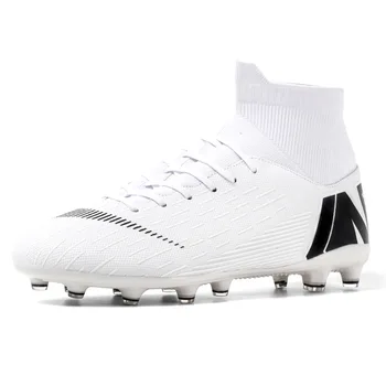 Hot Sale Mens Soccer Cleats High Ankle Football Shoes Long Spikes Outdoor Soccer Traing Boots For Men Women Soccer Shoes 1