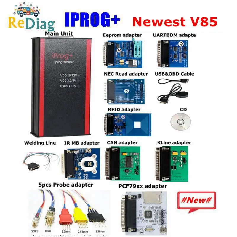 IPROG + V85 ключевой программист коррекции одометра Сброса Аэробэгов Iprog IMMO до тех пор