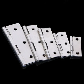 5Pcs 1/1.5/2 Inch Mini Flat Hinge Stainless Steel Cabinet Doors Windows Hinge Furniture Hinges Hardware DIY Crafts Tool Wood Box