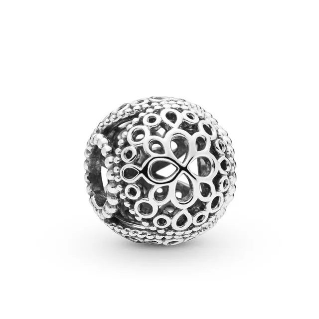 

High Quality 1:1 100% 925 Sterling New 2019 Spring 797853 Open Sky Flower Free Speed Decoration Rope Flower
