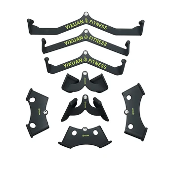 

AlphaGym Home Fitness Rowing T-Bar V-Bar Pully Cable Machine Attachments Biceps Triceps Back Blaster Handle Pull Down Hand Grips