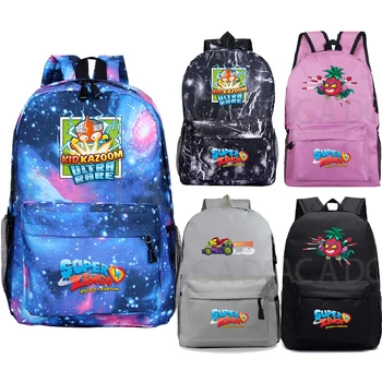 

Boys Girls Beautiful Printed Game Super Zings Backpack Students Superzings Bookbag Unisex Teens School Bag Daily Rucksack Gift
