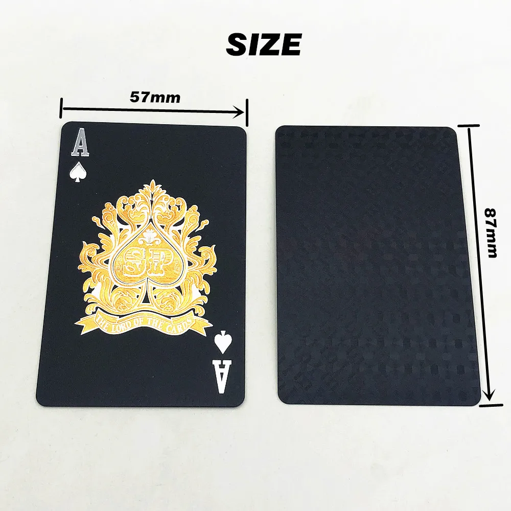 Playing Cards 1 Deck Plastic Poker Cards Glod Silver Home Board Game Family Gift L682