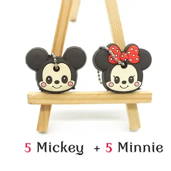 

10 PCS set Cartoon Silicone Protective Key Case Cover for Key Control Dust Cover Holder Organizer bear Home Supplies