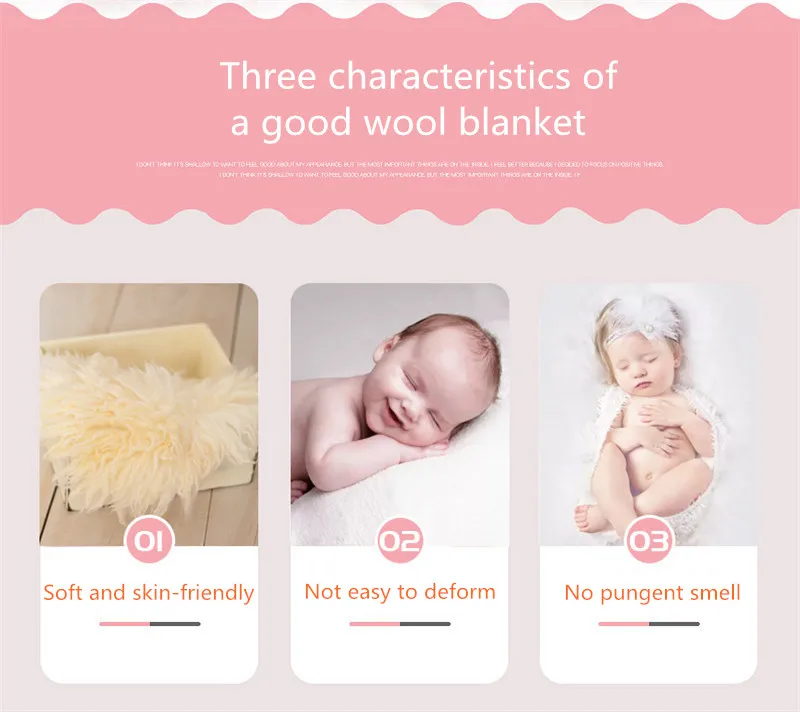 hand footprint makers baby kit Newborn Photography Props Girl Boy 60cm Australia Wool Blanket Flokati Background Baby Photo Basket Filler Studio Accessories infant photos