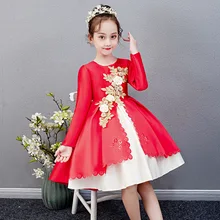 Пышные Детские Платья с цветочным рисунком для девочек на свадьбу; вечерние платья для первого причастия для девочек; платья принцессы; детская одежда