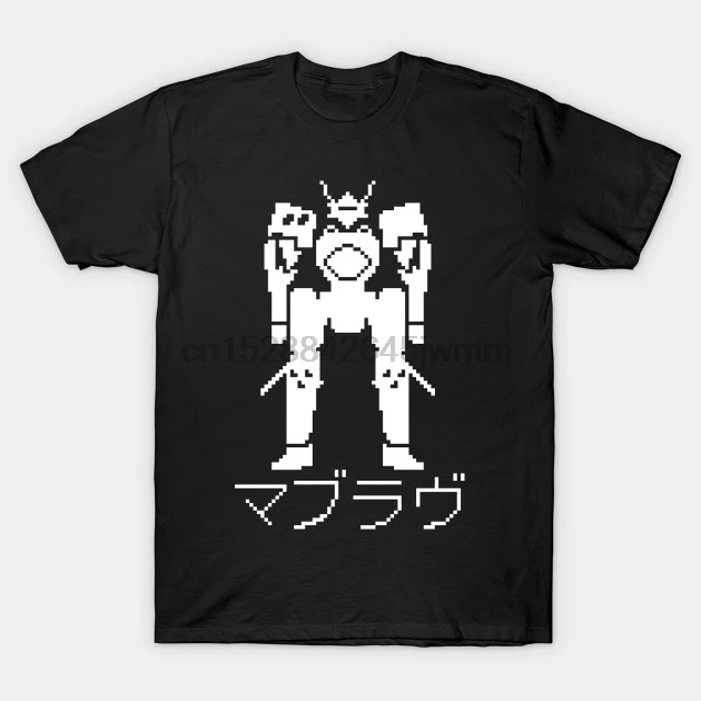 Мужская футболка с коротким рукавом Muv-Luv MECHA PIXEL ART аниме Топы женские футболки |