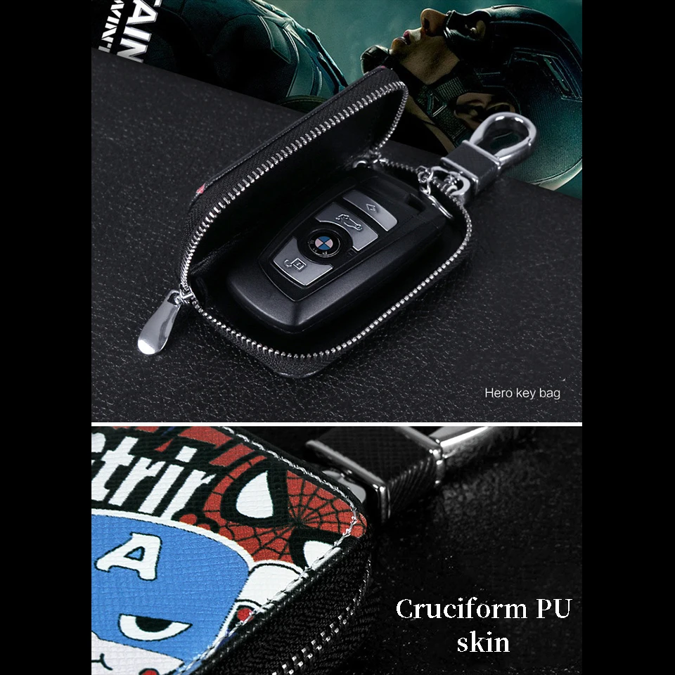 Чехол для ключей автомобиля с героями мультфильмов, кошельки, домашний брелок для hyundai Creta Tucson Volkswagen VW Golf GTI Kia Ceed Rio Sportage