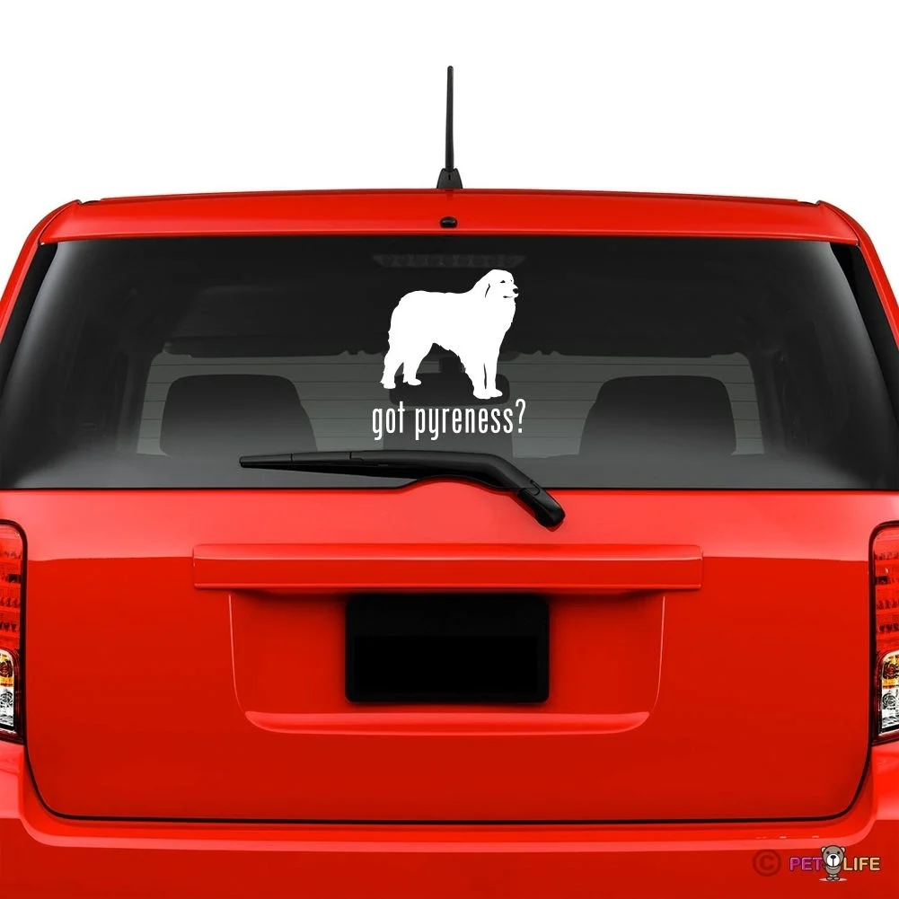 

For Got Great Pyrenees Windshield Sticker Vinyl Auto Window v2 pyr car decals