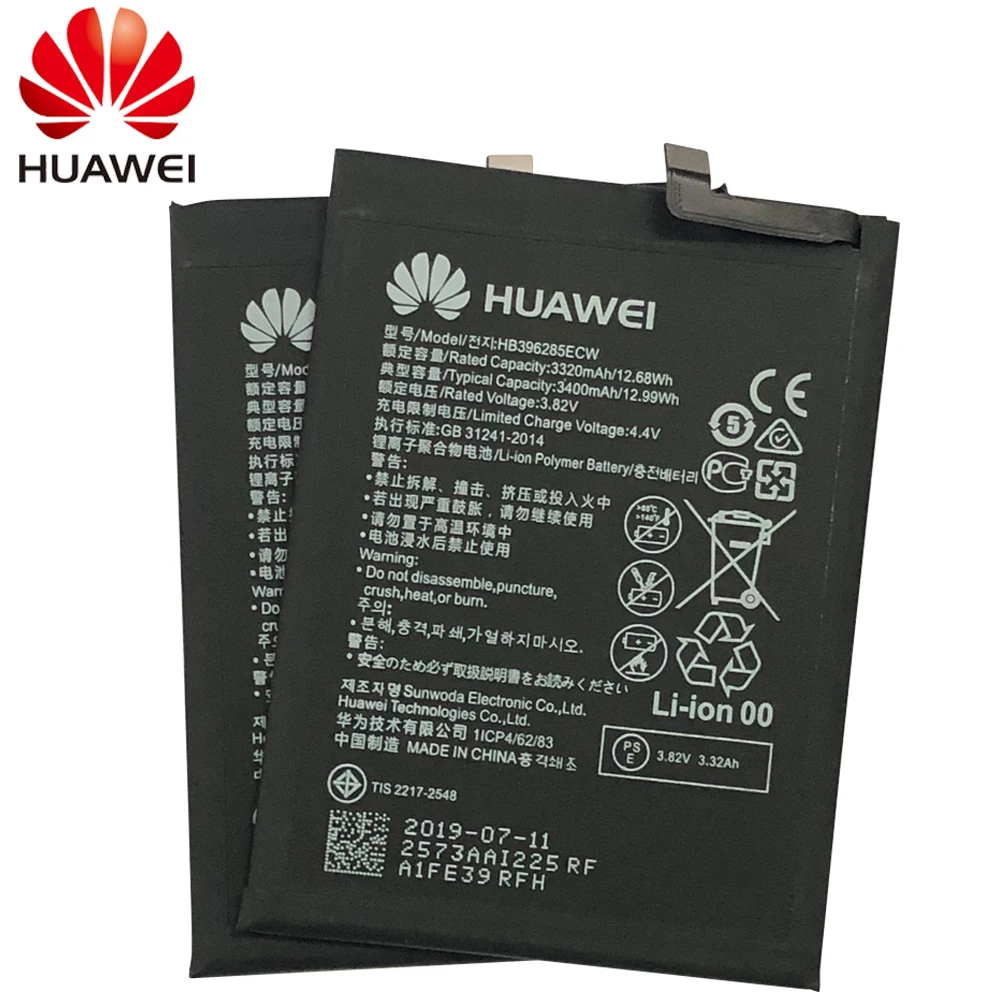 Запасная батарея для телефона Hua Wei HB396285ECW 3400 мАч Huawei P20 / Honor 10 Lite Оригинальные