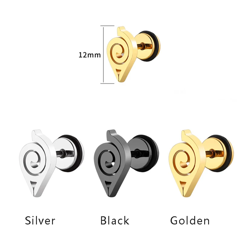 Stud Earrings Titanium steel Stud Earrings Anime For Women Girls Fashion Geometric Ear Jewelry Birthday Gifts 1 Piece / Pair