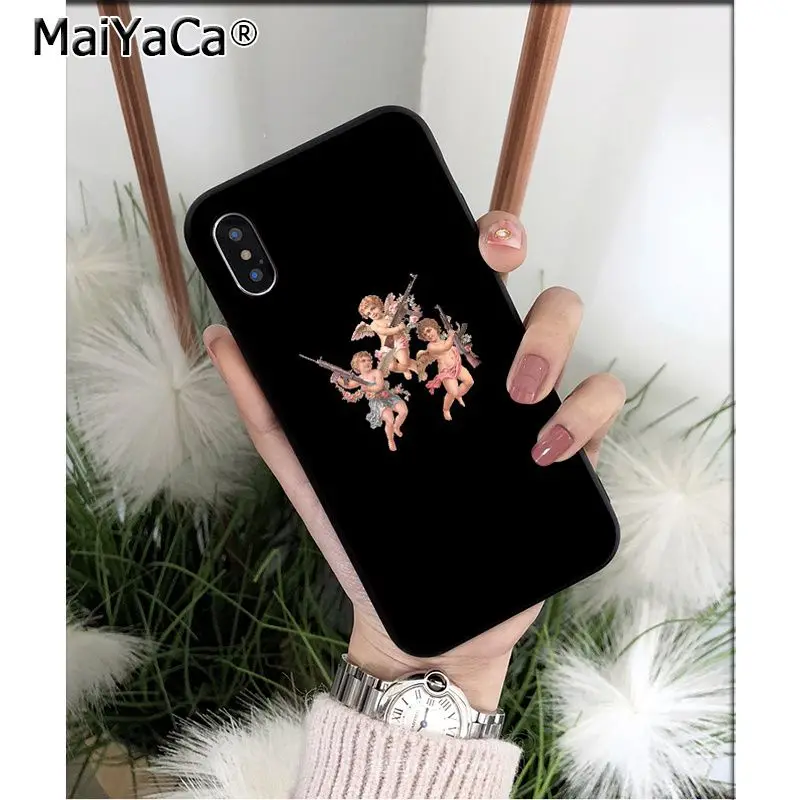 Мягкий высококачественный чехол MaiYaCa Renaissance angels Cupid из ТПУ для телефона Apple iPhone 8 7 6 6S Plus X XS MAX 5 5S SE XR - Цвет: A4