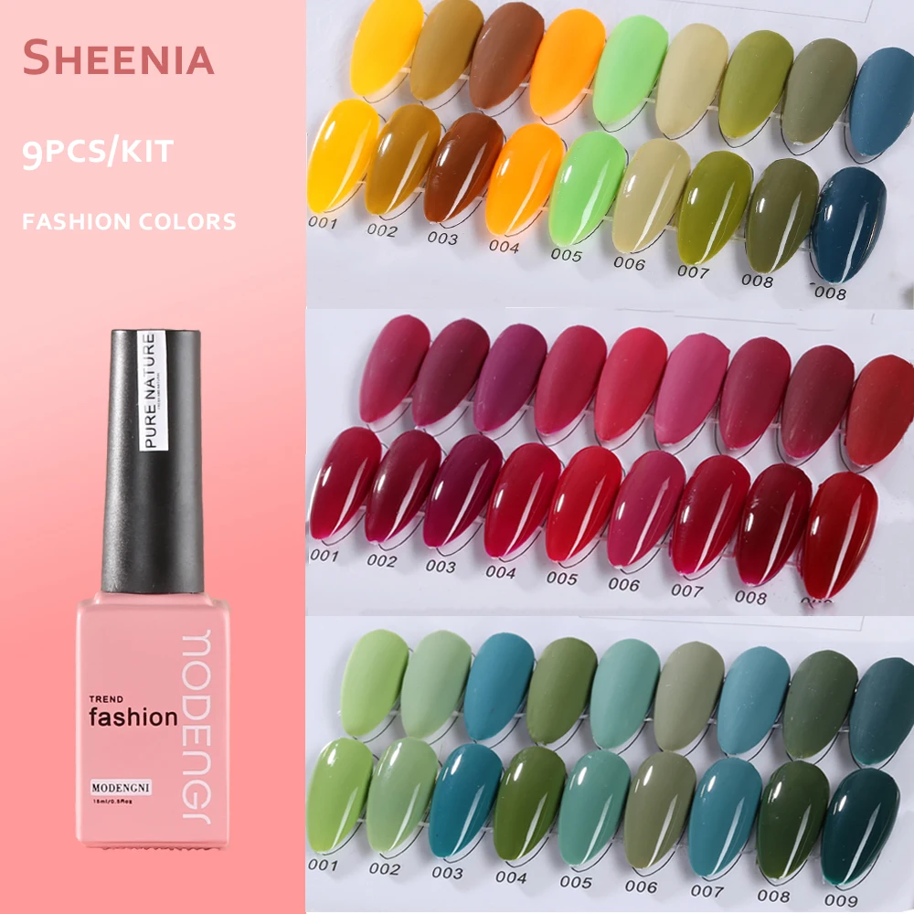 

2020 (9Colors/SET) Gel Nail Polish Set For Nail Extension Kit Nail Art Gel Lacquer UV LED Lamp Design acrylic nail Manicure Kit