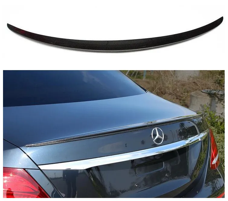 

High quality Carbon Fiber Car Rear Trunk Lip Spoiler Wing Fits For Benz W213 E-Class E200 E220 E250 E300 AMG Style 2016-2019