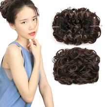 Женский гребень клип в кудрявых волос кусок парик Наращивание волос булочка прическа аксессуары MH88