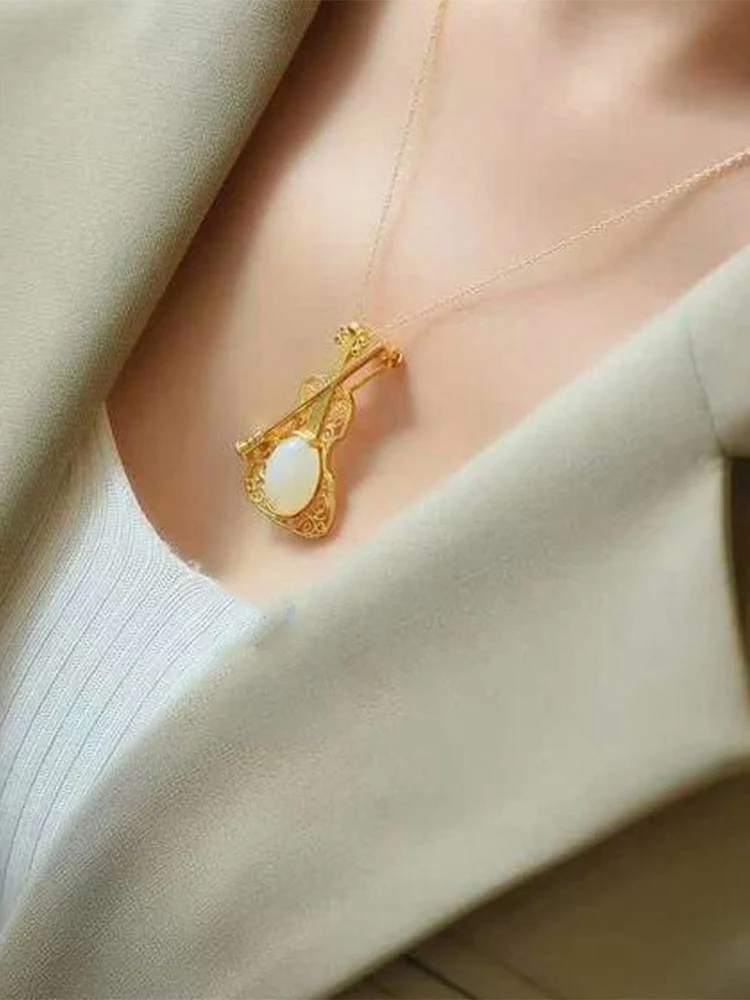 Violin Necklace with chain - Anhänger Violine