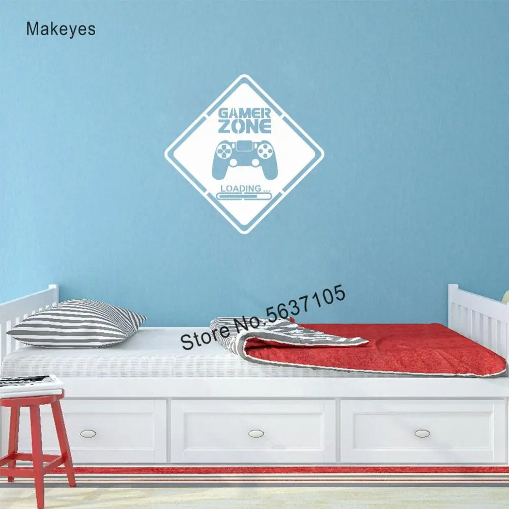 Game Zone Controllers Wall Decal Vinyl Art Home Decor Gaming Room Gamer  Video Game Sticker Removable Wallpaper Mural AB30 - AliExpress