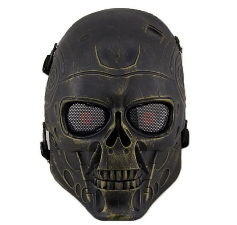 Терминатор T800 череп тактическая маска для страйкбола сетка CS аксессуары для игры в войну Косплэй в стиле милитари полный уход за кожей лица маски для пейнтбола
