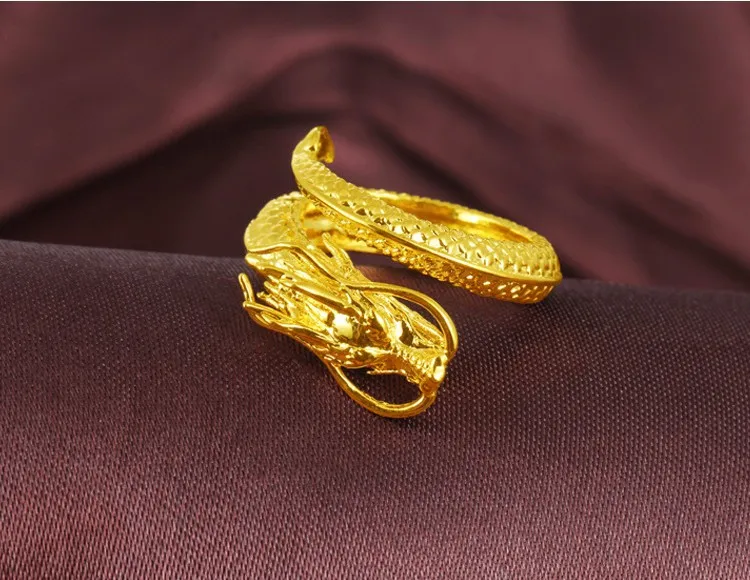 Модные золотые кольца дракона для женщин и мужчин регулируемый размер роскошные ювелирные изделия оптом унисекс