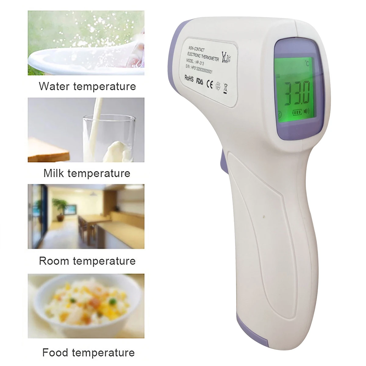 

In Stock Digital Thermometer Infrared Baby Adult Forehead Non-contact Infrared Thermometer LCD Backlight Termometro Infravermelh