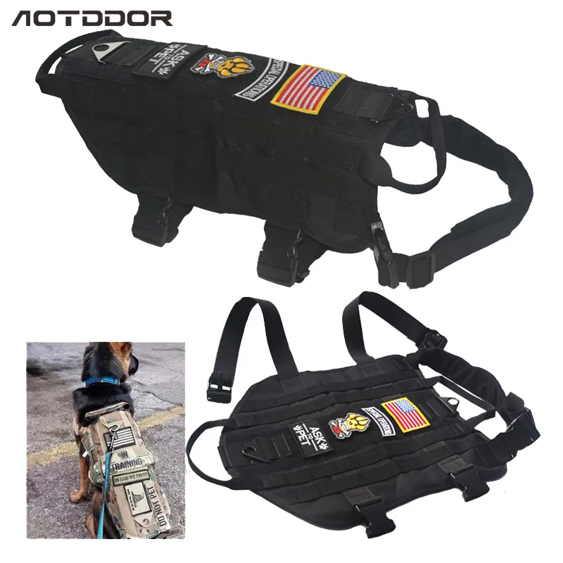 

Tactical gou bei dai K9 Services Tactical Molle Dog Mesh Training Vest Send Velcro Label
