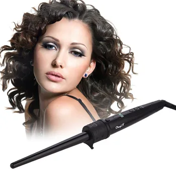 

Interchangeable Hair curlers Kit 2 in 1 curlers conical curling iron single tube ceramic glaze pear flower cone hair Curlers