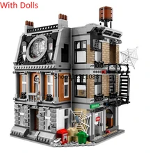 Super heros série o sanctum sanctorum showdown blocos de construção com figuras criador especialista arquitetura modelo tijolos diy brinquedos