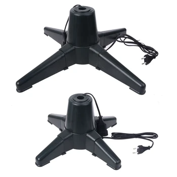 

EU Plug 40/50cm Christmas Tree Electric Rotating Base Stand Plastic Bracket Xmas Tree Bottom Support Holder Christmas Decoration