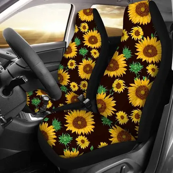 

Universal Car 3D Sunflower Rose Flower Printed Front Seat Cover Auto Seat Protector Seat Cushion Mat For Most Car for SUV