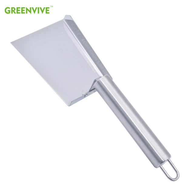 Greenvive Rozsdamentes Acél Fa Fogantyú Tisztítása Méhkas Lapát Méhészet Tiszta Szerszám Kanál 3.15 Hüvelyk *7,87 Hüvelykes Lapáttal - Image 2