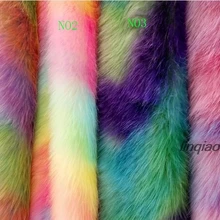 Искусственный мех цветной длинношерстный лисий мех осень-зима Цвет Лисий мех одежда ткань