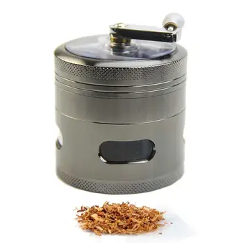 

4 Layer Handle Mill Grinder Herb Tobacco Spice Crusher Aluminum Metal Storage