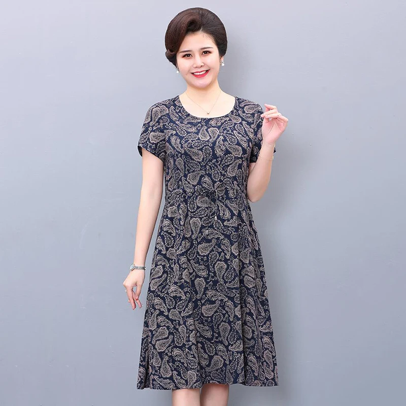 Clothing Floral Loose Mother Dress 