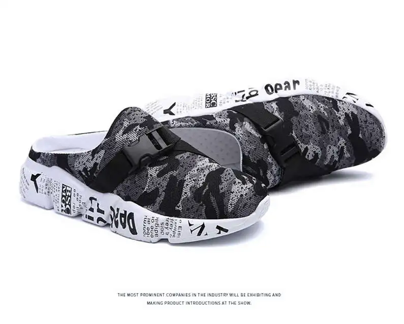 Comfort Men Shoes Casual Big Size Men's Home Slippers Fashion Mesh Soft Summer Sandals Crock Fishing Quick-drying Man Slipper B1